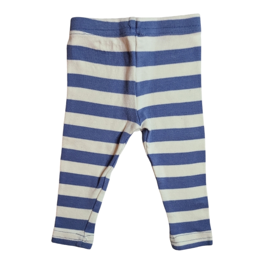 L'ovedbaby Organic Leggings Stone/ White Stripe 3-6m